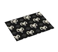 Tappetino scolapiatti per bancone della cucina, con stampa vintage di teschio di capra, 45,7 x 61 cm, in microfibra, assorbente, per bancone della cucina, antiscivolo, con anello per appendere