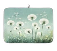 Tappetino scolapiatti per bancone della cucina, dente di leone, super assorbente, tappetino da caffè ad asciugatura rapida, 61 x 45,7 cm