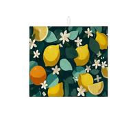 Tappetino scolapiatti per bancone della cucina, design vivace con limone e arancia, tappetino scolapiatti in microfibra botanico per bancone della cucina, decorazione stagionale, 40,6 x 45,7 cm
