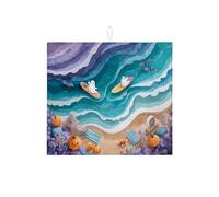 Tappetino scolapiatti per bancone della cucina, divertente tappetino assorbente per Halloween, tappetino scolapiatti in microfibra carino per bancone della cucina, decorazione da spiaggia, 40,6 x 45,7