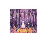 Tappetino scolapiatti per bancone della cucina, fantasioso foresta viola assorbente, tappetino scolapiatti in microfibra autunnale per bancone della cucina, decorazione di Halloween, 40,6 x 45,7 cm