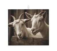 Tappetino scolapiatti per bancone della cucina, grande, super assorbente, in microfibra di capra, antiscivolo, tappetino scolapiatti per lavelli e caffettiera, 46 x 41 cm