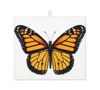 Tappetino scolapiatti per bancone della cucina, grande, super assorbente, tappetino scolapiatti in microfibra con farfalla monarca, tappetino antiscivolo per scolapiatti per lavelli e caffettiera, 46