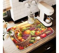 Tappetino scolapiatti per bancone della cucina, grande tappetino in microfibra per scolapiatti autunno raccolto 60 x 45 cm scolapiatti assorbente per macchina da caffè tappetino protettivo