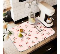 Tappetino scolapiatti per bancone della cucina, grande tappetino in microfibra per scolapiatti fiore ciliegia 60 x 45 cm scolapiatti assorbente tappetino protettivo per macchina da caffè