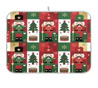 Tappetino scolapiatti per bancone della cucina, grande tappetino in microfibra per scolapiatti schiaccianoci albero di Natale 60 x 45 cm scolapiatti assorbente per macchina da caffè