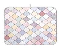 Tappetino scolapiatti per bancone della cucina, grande tappetino scolapiatti in microfibra 60 x 45 cm, squame di sirena rosa, scolapiatti assorbente per macchina da caffè