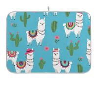 Tappetino scolapiatti per bancone della cucina, grazioso tappetino per piatti bianco con lama, reversibile, accessorio da cucina, 40,6 x 45,7 cm