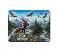 Tappetino scolapiatti per bancone della cucina, in gomma assorbente blu e rossa, con motivo a alci, per bar, 45 x 61 cm