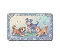 Tappetino scolapiatti per bancone della cucina, in gomma assorbente, colore marrone chiaro e blu, tappetino scolapiatti giocoso per proteggere il bar, 30,5 x 50,8 cm