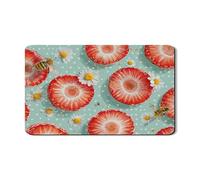 Tappetino scolapiatti per bancone della cucina, in gomma assorbente, ispirato alla natura vivace, tappetino scolapiatti in pelle sintetica per giardino estivo, protezione per bar, 30,5 x 50,8 cm