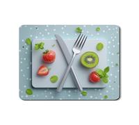 Tappetino scolapiatti per bancone della cucina, moderno tappetino scolapiatti in gomma assorbente con motivo verde e rosso, tappetino scolapiatti per la stagione primaverile in pelle PU per proteggere