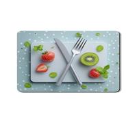 Tappetino scolapiatti per bancone della cucina, moderno tappetino scolapiatti in gomma assorbente con motivo verde e rosso, tappetino scolapiatti per la stagione primaverile in pelle PU per proteggere