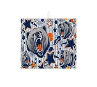 Tappetino scolapiatti per bancone della cucina, motivo a stelle blu, assorbente, tappetino scolapiatti in microfibra con grafica moderna, 40,6 x 45,7 cm