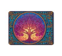 Tappetino scolapiatti per bancone della cucina, motivo albero della vita, tappetino scolapiatti in gomma assorbente con mosaico colorato, tappetino scolapiatti artistico in pelle sintetica per bancone