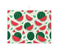 Tappetino scolapiatti per bancone della cucina, motivo con frutta verde, assorbente, tappetino scolapiatti in microfibra, divertente per l'estate, per bar, 45,7 x 61 cm