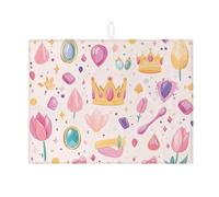 Tappetino scolapiatti per bancone della cucina, motivo con principessa, assorbente, in microfibra, per la decorazione della cucina primaverile, 45,7 x 61 cm