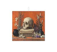 Tappetino scolapiatti per bancone della cucina, motivo floreale vintage, assorbente, tappetino scolapiatti in microfibra, stile medievale, 40,6 x 45,7 cm