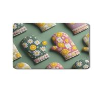 Tappetino scolapiatti per bancone della cucina, motivo floreale vintage, in gomma, assorbente, decorazione primaverile, regalo di Pasqua, 30,5 x 50,8 cm