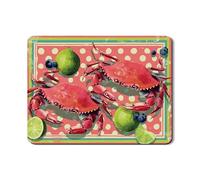 Tappetino scolapiatti per bancone della cucina, motivo granchio rosso vintage, in gomma assorbente, tappetino scolapiatti estivo, decorazione costiera per bancone della cucina, 45,7 x 61 cm