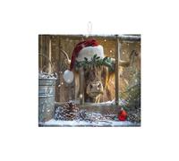 Tappetino scolapiatti per bancone della cucina, motivo mucca, assorbente, in microfibra, invernale, per bancone della cucina, 40,6 x 45,7 cm