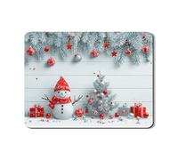 Tappetino scolapiatti per bancone della cucina, motivo: pupazzo di neve, albero di Natale e stella, in gomma assorbente, tappetino scolapiatti in pelle PU, 45,7 x 61 cm