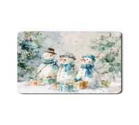 Tappetino scolapiatti per bancone della cucina, motivo: pupazzo di neve, in gomma assorbente, per cucina, bar, 30,5 x 50,8 cm