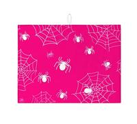 Tappetino scolapiatti per bancone della cucina, motivo ragnatela di ragno, assorbente, in microfibra, per Halloween, 45 x 61 cm