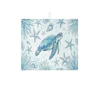 Tappetino scolapiatti per bancone della cucina, motivo tartaruga oceanica, assorbente, tappetino scolapiatti in microfibra per bancone della cucina, protezione per bancone della cucina, 40,6 x 45,7 cm