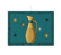 Tappetino scolapiatti per bancone della cucina, retro Starflare, tappetino assorbente per scolapiatti in microfibra metà secolo, per proteggere bar, 45,7 x 61 cm