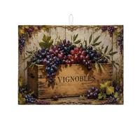 Tappetino scolapiatti per bancone della cucina, stile vintage, rustico, assorbente, in microfibra, per l'autunno, 45 x 61 cm