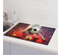 Tappetino scolapiatti per bancone della cucina, super assorbente, reversibile, in microfibra, protezione per piano di lavoro della cucina, per feste di Natale, tappetino scolapiatti 45,7 x 61 cm