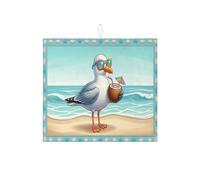 Tappetino scolapiatti per bancone della cucina, tappetino assorbente a tema spiaggia, tappetino scolapiatti estivo in microfibra per bancone della cucina, protezione da bar, 40,6 x 45,7 cm
