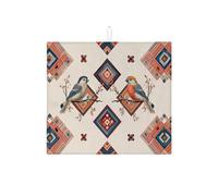 Tappetino scolapiatti per bancone della cucina, tappetino assorbente geometrico colorato, tappetino scolapiatti in microfibra a molla per protezione bar 40,6 x 45,7 cm