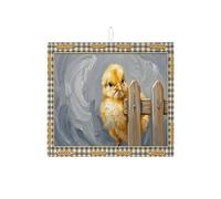 Tappetino scolapiatti per bancone della cucina, tappetino assorbente per scolapiatti a forma di uccello giallo rustico in microfibra, per proteggere il bancone della cucina, 40,6 x 45,7 cm