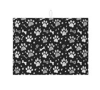 Tappetino scolapiatti per bancone della cucina, tappetino assorbente per scolapiatti a forma di zampa di animale, divertente, giocoso, per bar, 45,7 x 61 cm