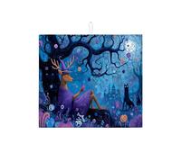 Tappetino scolapiatti per bancone della cucina, tappetino assorbente per scolapiatti con foresta magica, tappetino scolapiatti in microfibra per Halloween, protezione per bar, 40,6 x 45,7 cm