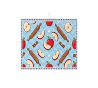 Tappetino scolapiatti per bancone della cucina, tappetino assorbente per scolapiatti con frutta rossa, accogliente tappetino in microfibra autunnale per proteggere lo spazio di cottura, 40,6 x 45,7 cm