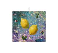 Tappetino scolapiatti per bancone della cucina, tappetino assorbente per scolapiatti con limoni gialli impressionisti, tappetino estivo in microfibra per bancone della cucina, protezione da bar, 40,6