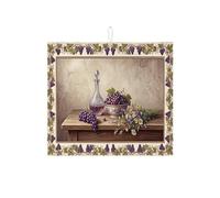 Tappetino scolapiatti per bancone della cucina, tappetino assorbente per scolapiatti con motivo floreale viola, tappetino scolapiatti vintage rustico in microfibra per protezione bar 40,6 x 45,7 cm