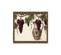 Tappetino scolapiatti per bancone della cucina, tappetino assorbente per scolapiatti con motivo floreale, stile vintage, classico, in microfibra, per proteggere la zona pranzo, 40,6 x 45,7 cm