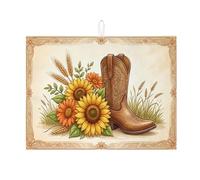 Tappetino scolapiatti per bancone della cucina, tappetino assorbente per scolapiatti con motivo floreale e girasole, tappetino scolapiatti in microfibra per raccolta autunnale, per bancone della