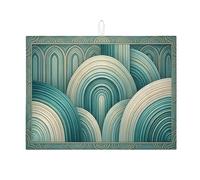 Tappetino scolapiatti per bancone della cucina, tappetino assorbente per scolapiatti con onde astratte, tappetino scolapiatti in microfibra per tutto l'anno per proteggere bar, 45 x 61 cm
