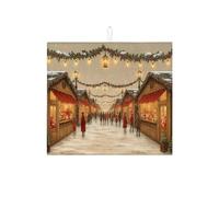 Tappetino scolapiatti per bancone della cucina, tappetino assorbente per scolapiatti con scena invernale, tappetino in microfibra per asciugatura per bancone della cucina, 40,6 x 45,7 cm