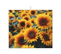 Tappetino scolapiatti per bancone della cucina, tappetino assorbente per scolapiatti resistente al calore, tappetino per asciugare la tavola, tappetino per piatti molti bellissimi girasoli tappetino