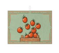 Tappetino scolapiatti per bancone della cucina, tappetino assorbente per scolapiatti rustico verde, tappetino scolapiatti in microfibra vegetale vintage per decorazione bancone della cucina, 45,7 x 61