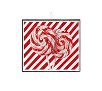 Tappetino scolapiatti per bancone della cucina, tappetino assorbente rosso a spirale per lecca-lecca, tappetino scolapiatti in microfibra per le vacanze, per bar, 40,6 x 45,7 cm