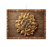 Tappetino scolapiatti per bancone della cucina, tappetino assorbente rustico marrone, tappetino scolapiatti in microfibra per proteggere la zona della cucina, 45,7 x 61 cm