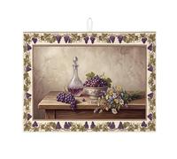 Tappetino scolapiatti per bancone della cucina, tappetino assorbente vintage floreale, tappetino rustico in microfibra per asciugare la zona pranzo, 45,7 x 61 cm