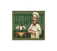 Tappetino scolapiatti per bancone della cucina, tappetino assorbente vintage verde scolapiatti in microfibra, tappetino scolapiatti in microfibra per protezione bar 40,6 x 45,7 cm